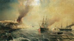 Jean Antoine Theodore Gudin Bombardment of Sale painting