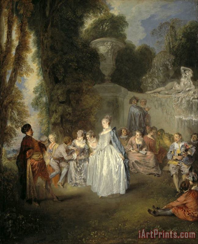 Jean Antoine Watteau Fetes Venitiennes Art Painting