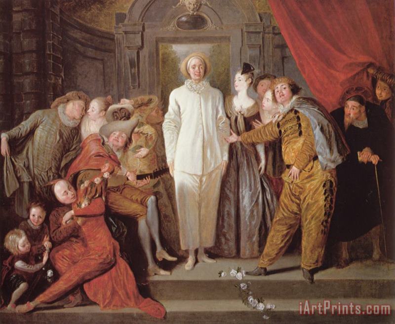 Italian Actors painting - Jean Antoine Watteau Italian Actors Art Print