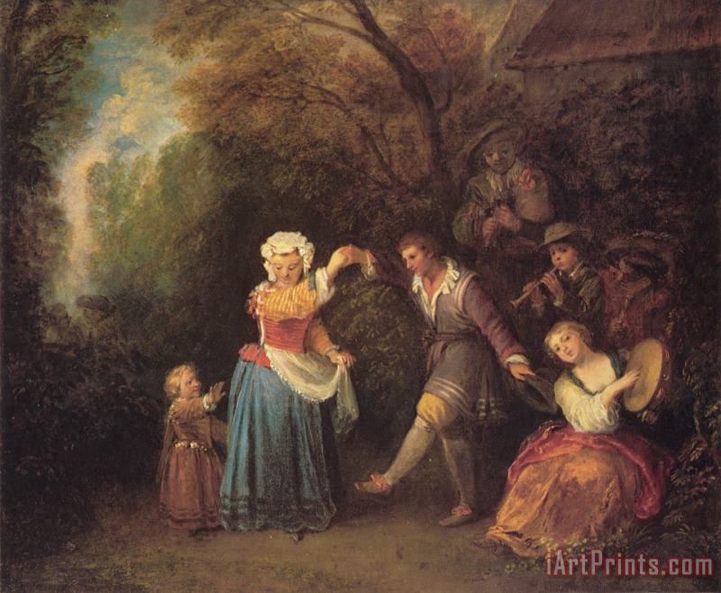 Jean Antoine Watteau Pastoral Dance Art Painting
