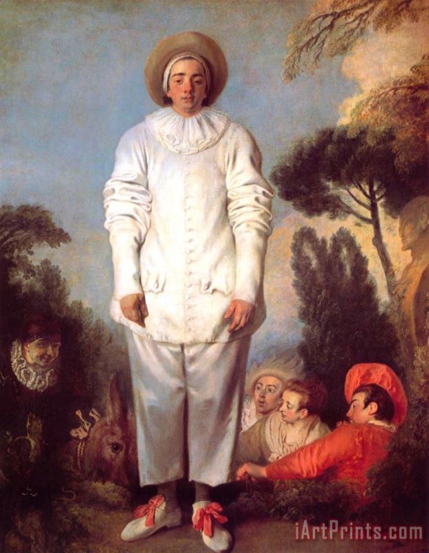 Jean Antoine Watteau Pierrot Art Painting