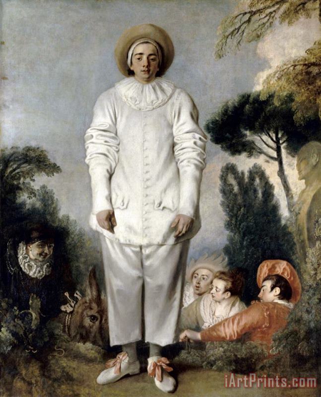 Jean Antoine Watteau Pierrot, Dit Autrefois Gilles Art Painting