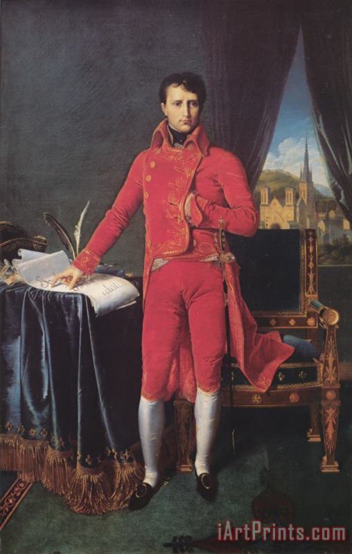 Bonaparte As First Consul painting - Jean Auguste Dominique Ingres Bonaparte As First Consul Art Print