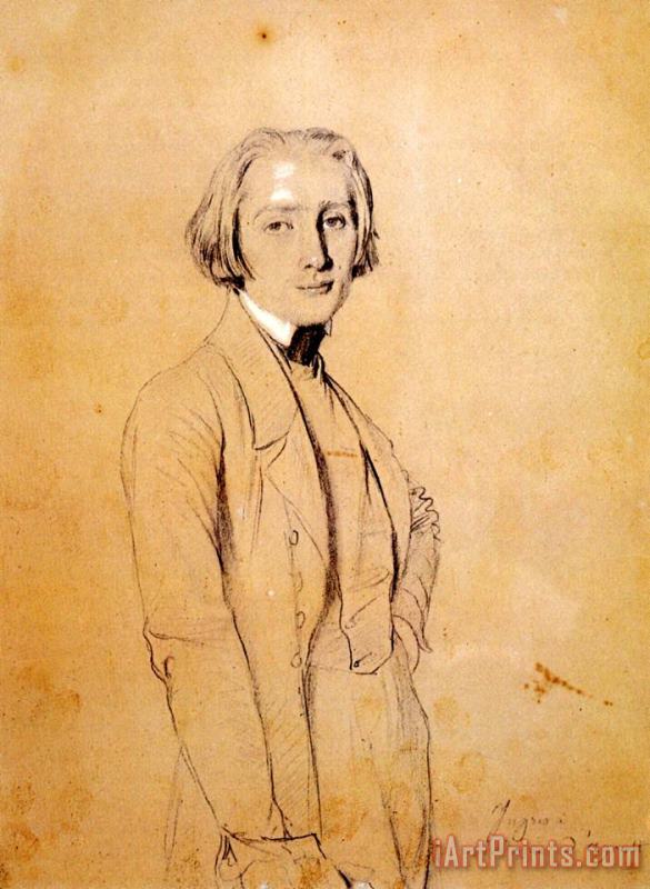 Jean Auguste Dominique Ingres Franz Liszt Art Painting