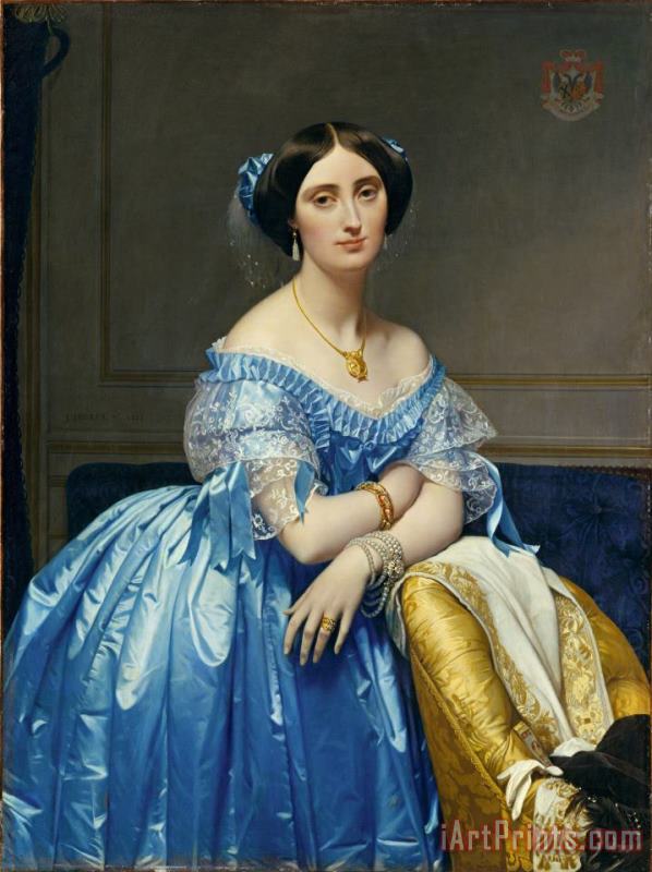Jean Auguste Dominique Ingres Josephine Eleonore Marie Pauline De Galard De Brassac De Bearn, Princesse De Broglie Art Print