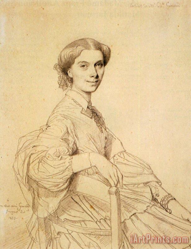Jean Auguste Dominique Ingres Madame Charles Gounod, Born Anna Zimmermann Art Painting