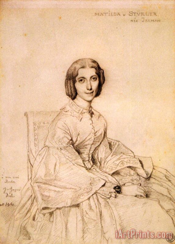 Jean Auguste Dominique Ingres Madame Franz Adolf Von Stuerler, Born Matilda Jarman Art Painting