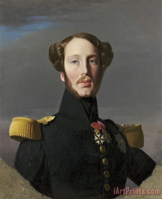 Portrait of Ferdinand Philippe, Duke of Orleans painting - Jean Auguste Dominique Ingres Portrait of Ferdinand Philippe, Duke of Orleans Art Print