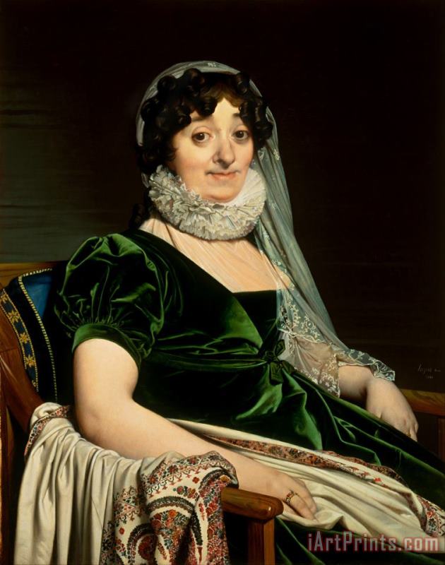 Jean Auguste Dominique Ingres Portrait of The Countess of Tournon Art Print
