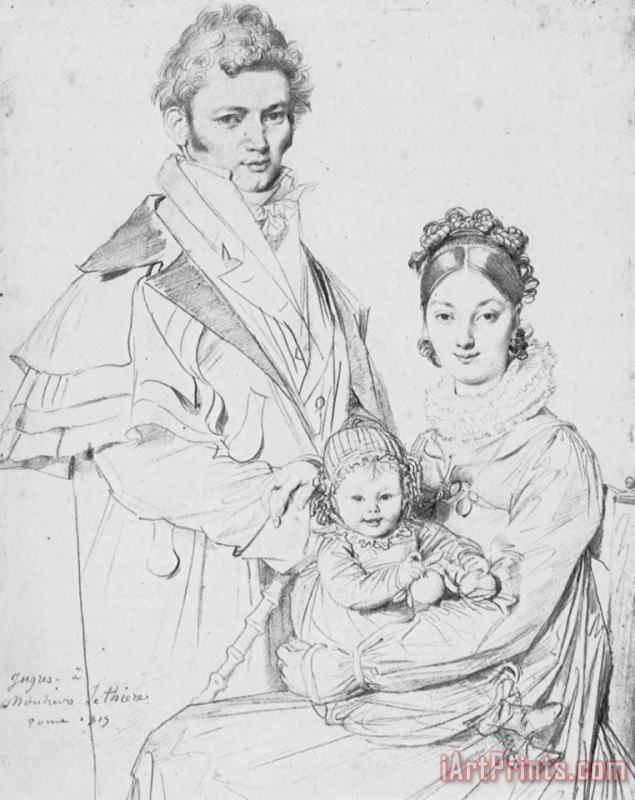 Jean Auguste Dominique Ingres The Alexandre Lethiere Family Art Print