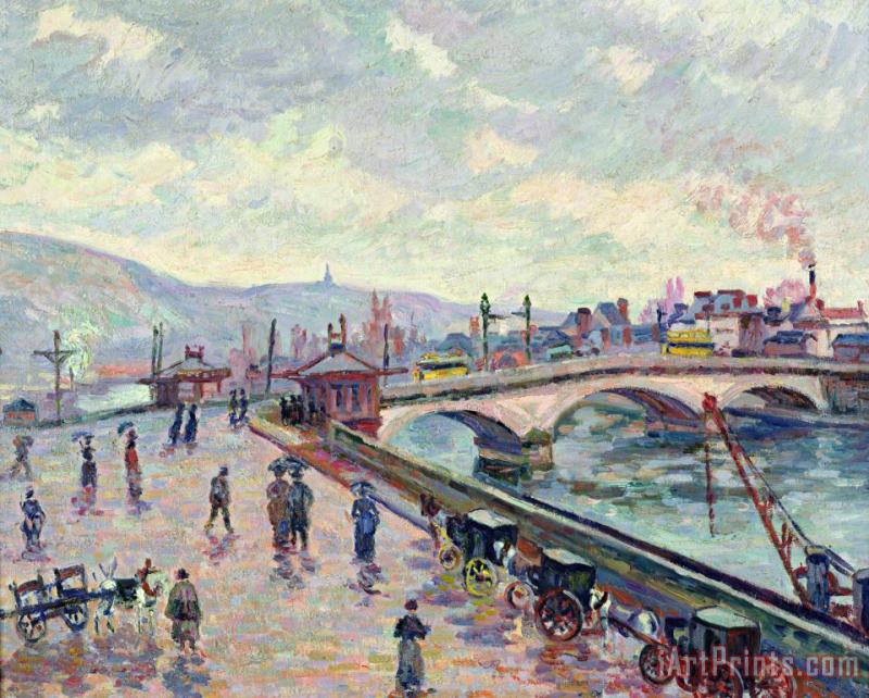 The Seine At Rouen painting - Jean Baptiste Armand Guillaumin The Seine At Rouen Art Print
