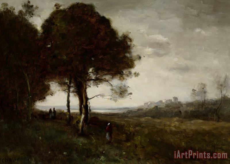 Landscape painting - Jean Baptiste Camille Corot Landscape Art Print