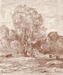Jean Baptiste Camille Corot Le Dormoir Des Vaches (the Cow Pasture) painting