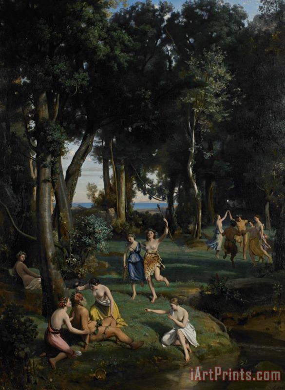 Silenus painting - Jean Baptiste Camille Corot Silenus Art Print