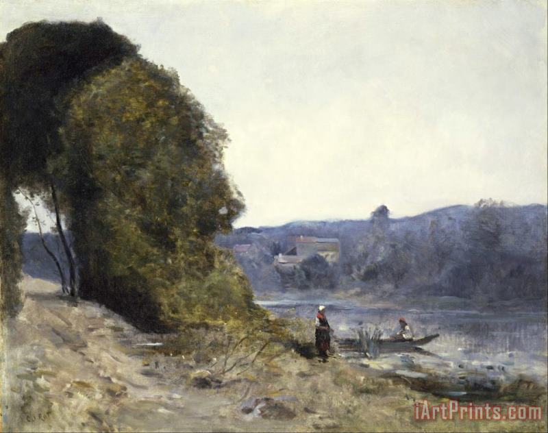 The Departure of The Boatman painting - Jean Baptiste Camille Corot The Departure of The Boatman Art Print