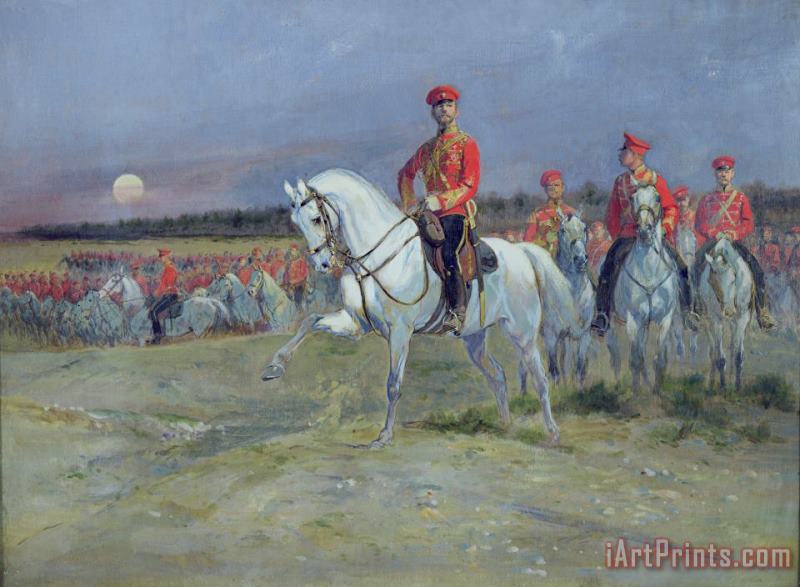 Jean Baptiste Edouard Detaille Reviewing the Troops Art Print