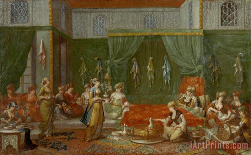 Lying in Room of a Distinguished Turkish Woman painting - Jean Baptiste Vanmour Lying in Room of a Distinguished Turkish Woman Art Print