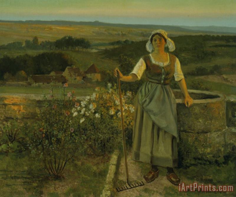 The Gleaner painting - Jean Beauduin The Gleaner Art Print