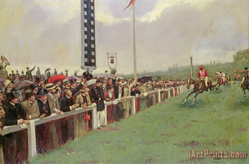 Jean Beraud The Course At Longchamps Art Painting