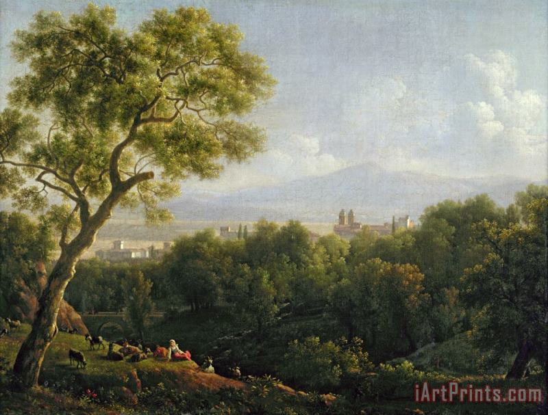 View of Frascati painting - Jean Bidauld View of Frascati Art Print