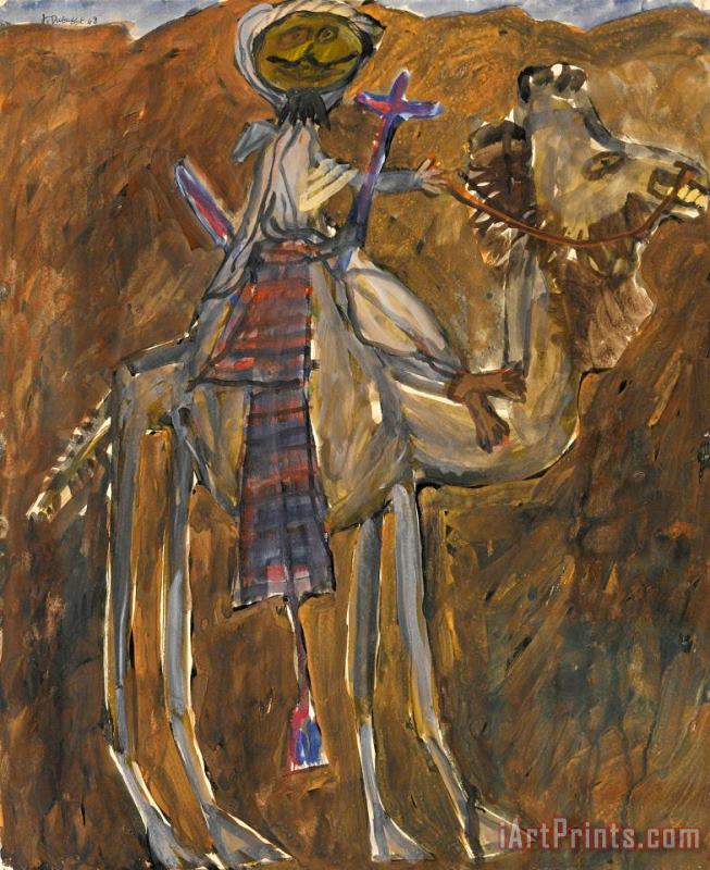 Jean Dubuffet Bedouin Et Chameau Art Painting