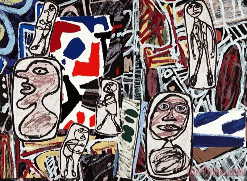 Faits Memorables I (memorable Events I), 1978 painting - Jean Dubuffet Faits Memorables I (memorable Events I), 1978 Art Print