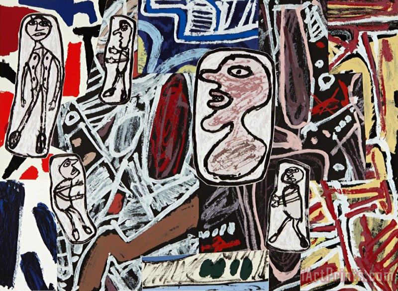 Jean Dubuffet Faits Memorables III (memorable Events Iii), 1978 Art Painting