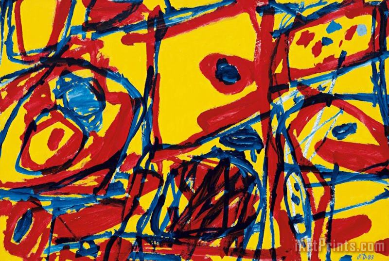 Jean Dubuffet Mire G 32 (kowloon), 1983 Art Painting