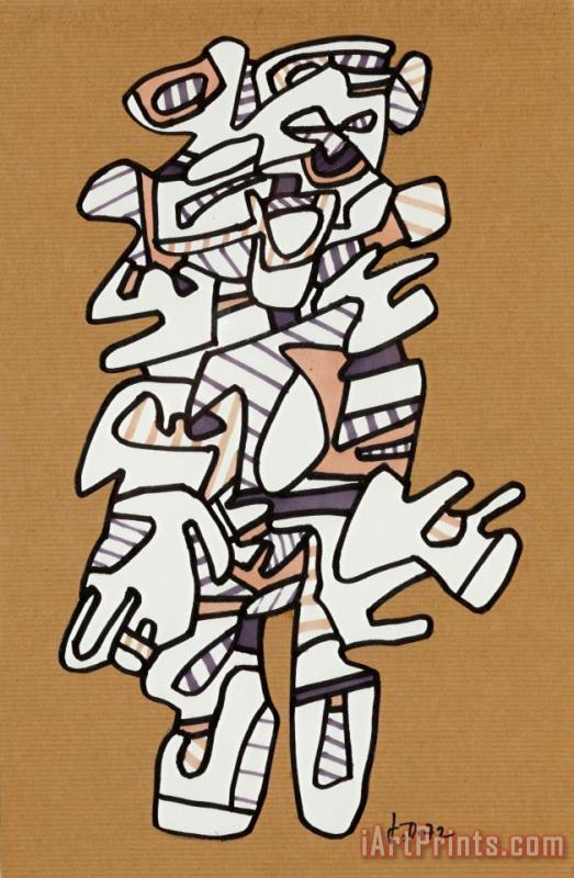 Personnage, 1972 painting - Jean Dubuffet Personnage, 1972 Art Print