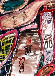 Jean Dubuffet Site Avec 5 Personnages
