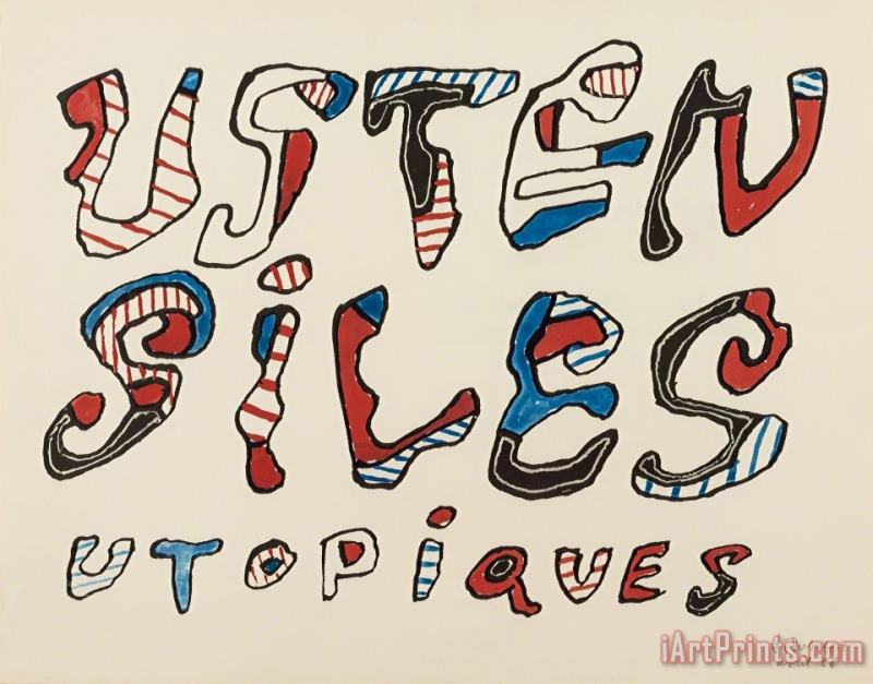 Jean Dubuffet Ustensiles Utopiques, 1966 Art Painting