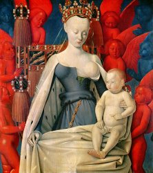 Angel Art for sale - Virgin and Child Surrounded by Angels by Jean Fouquet