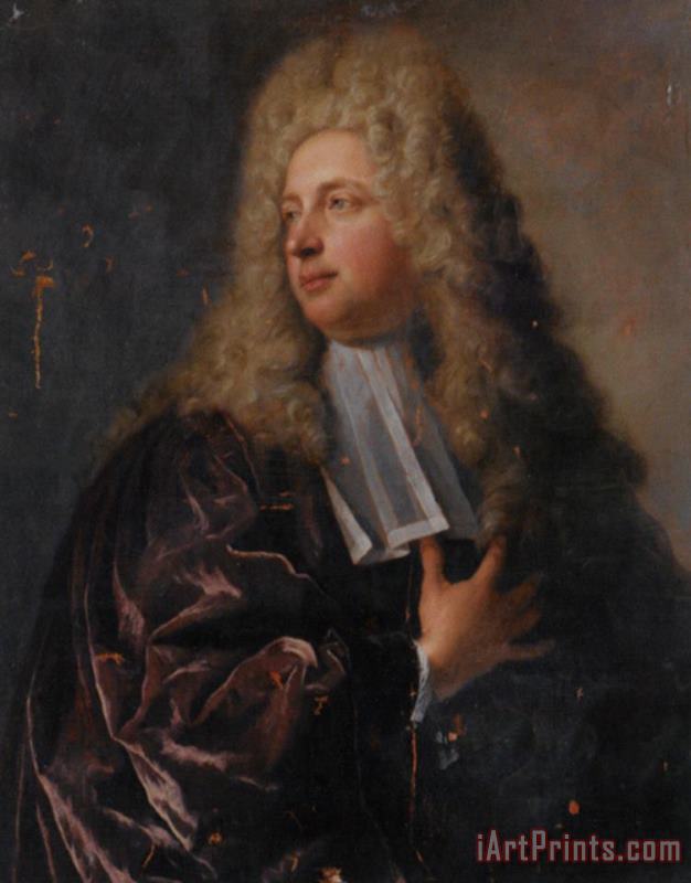 Jean Francois de Troy Portrait of an Alderman of The Town of Paris Half Length Art Painting