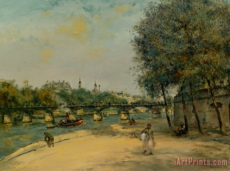 Jean Francois Raffaelli Institut De Framce Et Le Pont Des Arts Art Painting