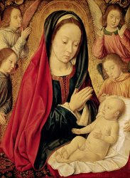 Jean Hey The Virgin and Child Adored by Angels painting