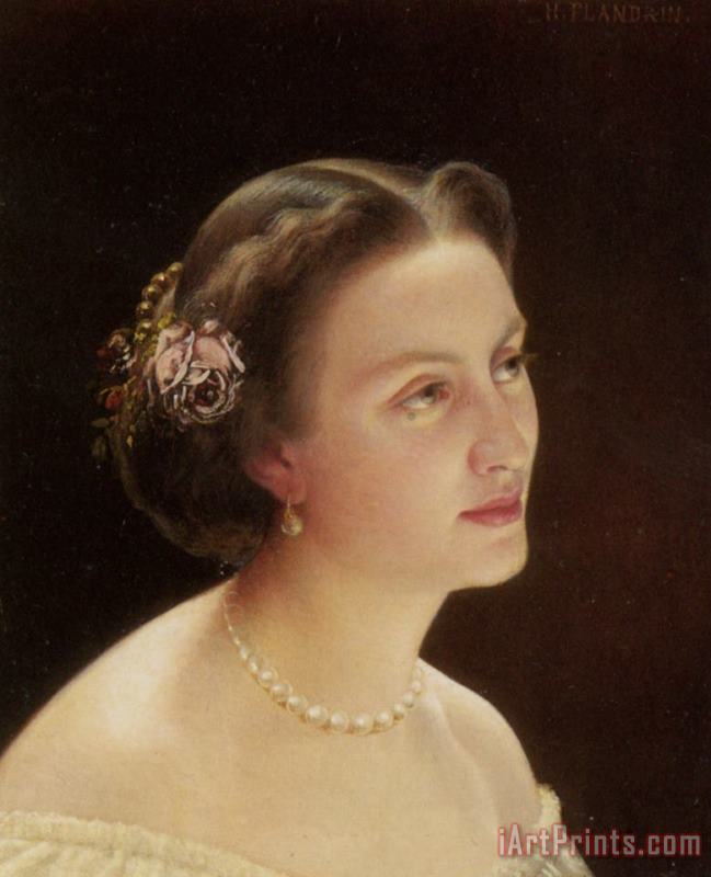 Jean Hippolyte Flandrin Portrait of a Lady Art Painting