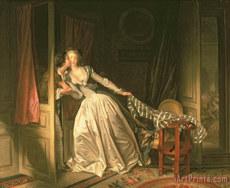 Jean Honore Fragonard The Stolen Kiss Art Print