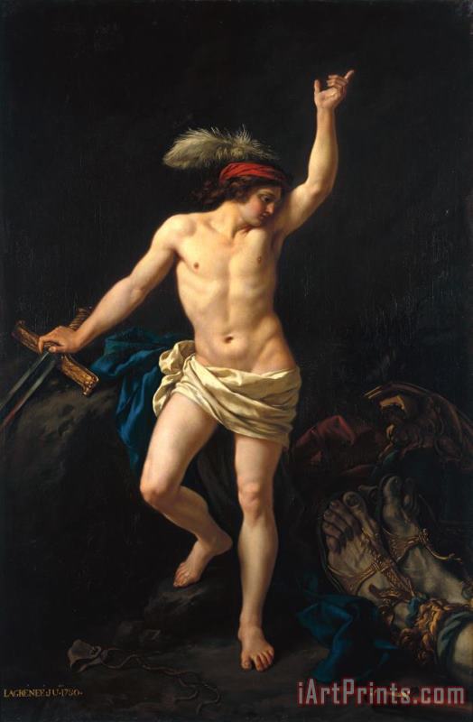 David Victorious painting - Jean Jacques II Lagrenee David Victorious Art Print