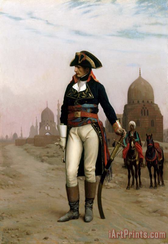 Napoleon in Egypt painting - Jean Leon Gerome Napoleon in Egypt Art Print