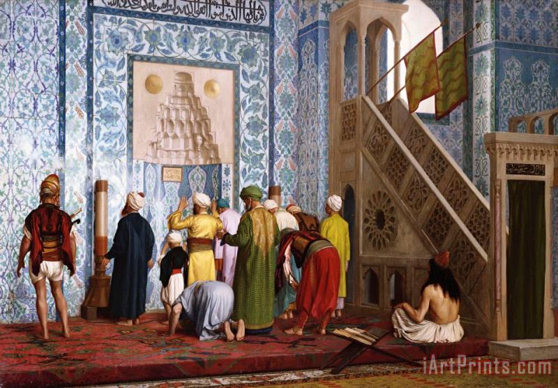 The Blue Mosque painting - Jean Leon Gerome The Blue Mosque Art Print