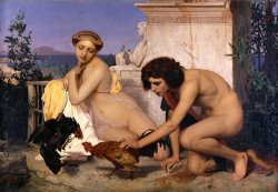 Jean Leon Gerome Young Greeks Attending a Cock Fight