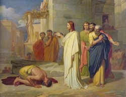 Jean Marie Melchior Doze Jesus Healing the Leper