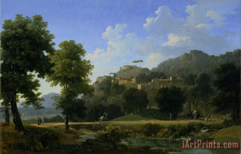 Jean Victor Bertin Italian Landscape (le Paysage D'italie) Art Painting