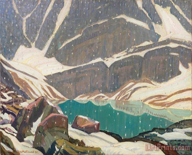 Mountain Solitude (lake Oesa) painting - J.E.H. MacDonald Mountain Solitude (lake Oesa) Art Print