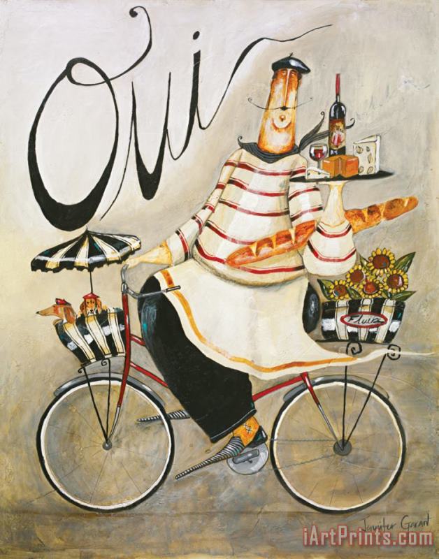 Chef Wine I painting - Jennifer Garant Chef Wine I Art Print