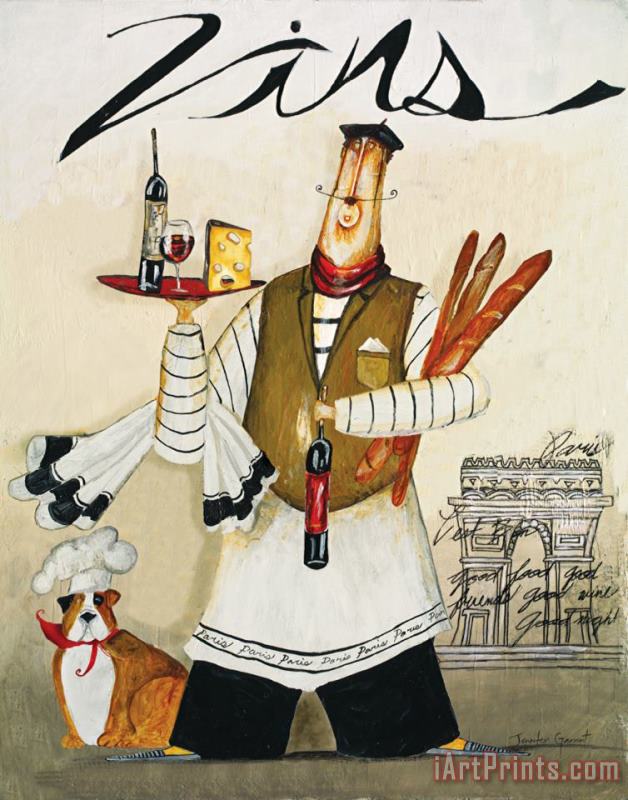 Jennifer Garant Chef Wine II Art Print