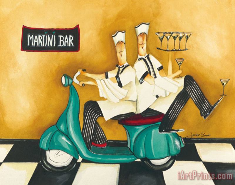 Martini Bar painting - Jennifer Garant Martini Bar Art Print