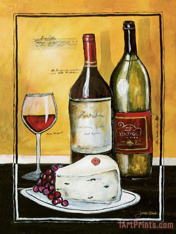 Wine Notes II painting - Jennifer Garant Wine Notes II Art Print