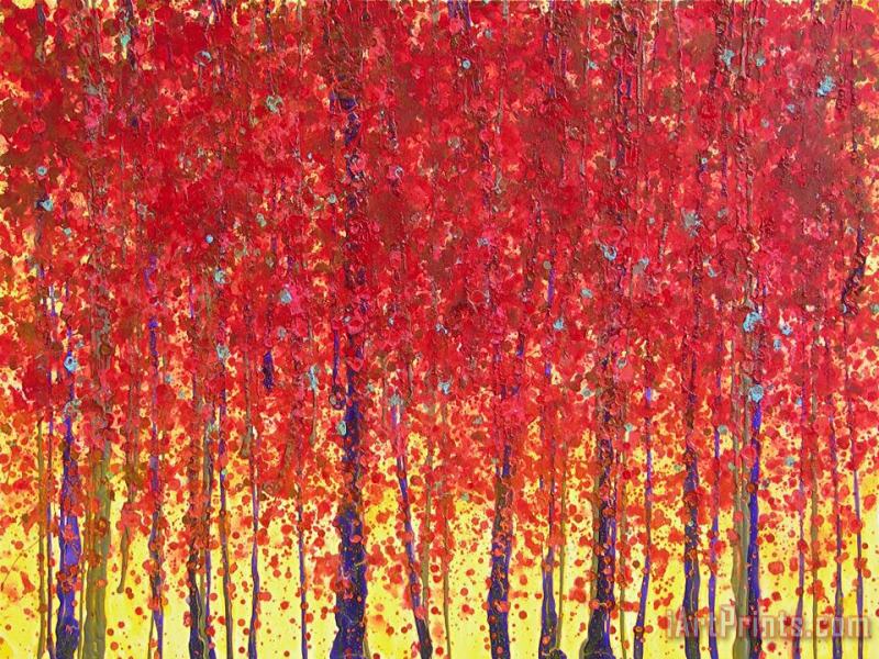 Jerome Lawrence Trees at Twilight XII Art Painting