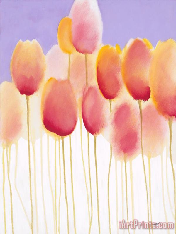 Tulips are People IX painting - Jerome Lawrence Tulips are People IX Art Print